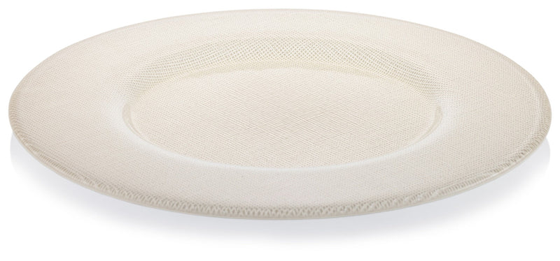IVV - Kerala - Charger in white with silver glitter decorated glass