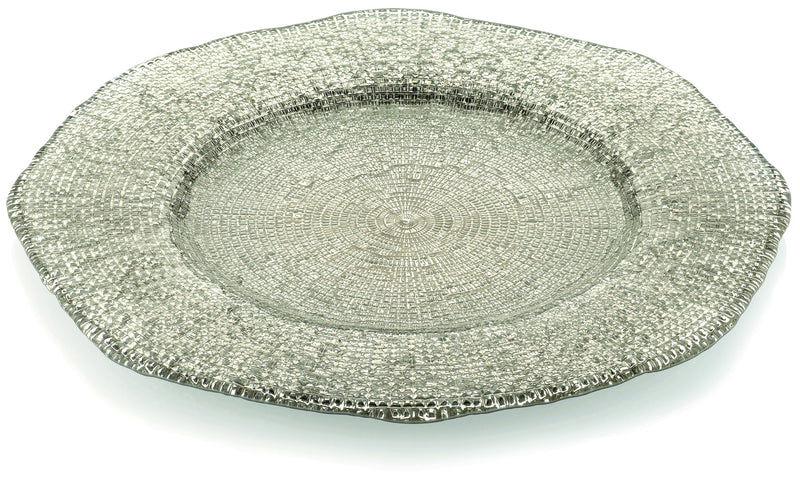IVV - Diamante' - Charger in beige chrome decorated glass