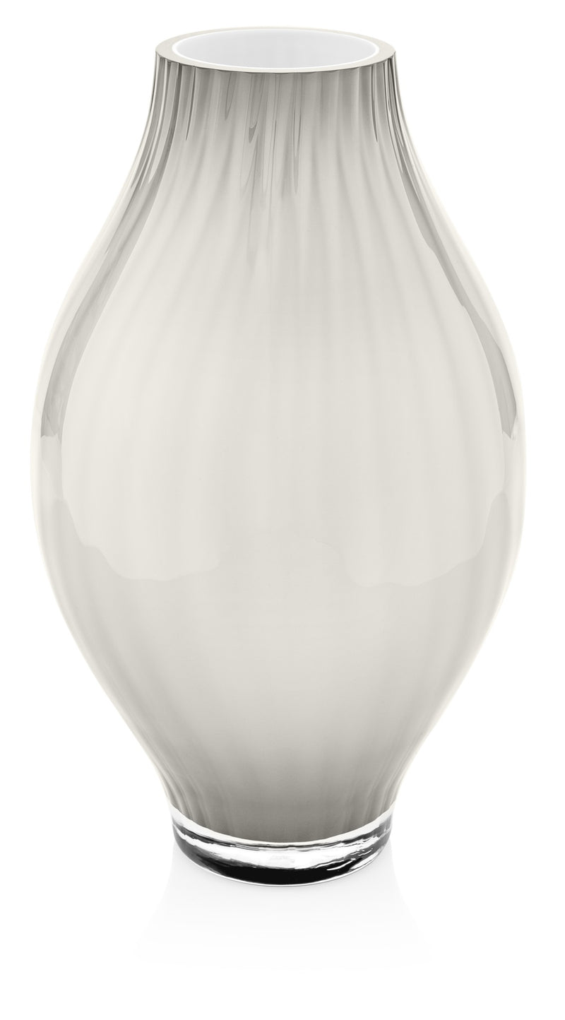 IVV - Arianna - White ceramic vase with cold-cut milk white interior
