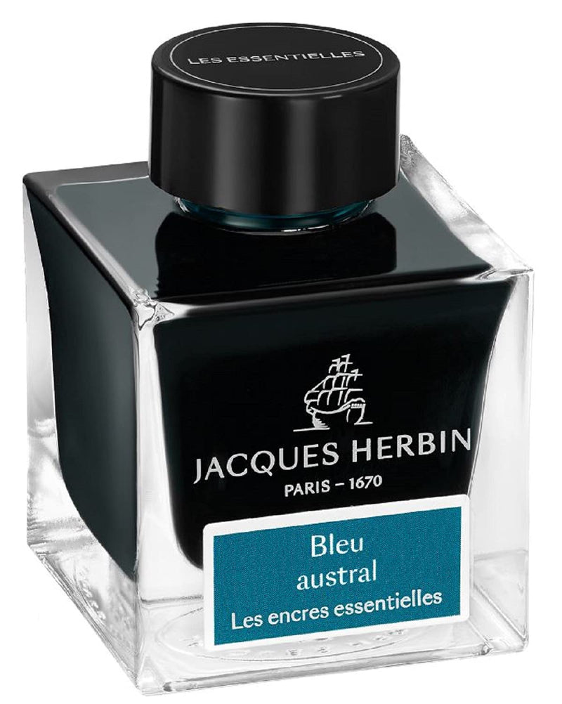 Jacques Herbin Essential Austral Blue writing ink – 50 mL bottle