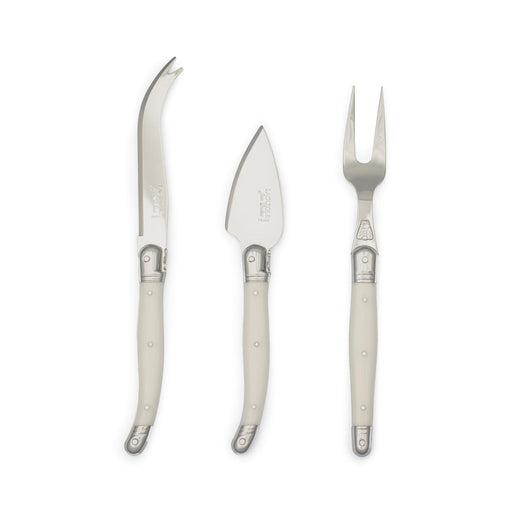 Jean Dubost - Laguiole Parmesan ABS 3 - Piece Set Home & Kitchen Pearl White