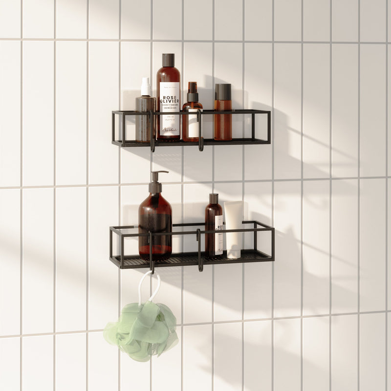 Cubiko Adhesive Shower Bins, Set of 2 - image 2