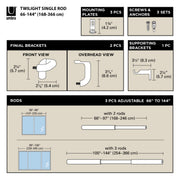 Twilight Blackout Curtain Rod - image 9