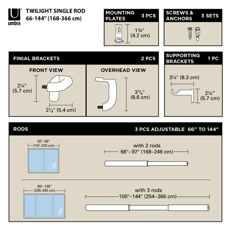 Twilight Blackout Curtain Rod - image 9