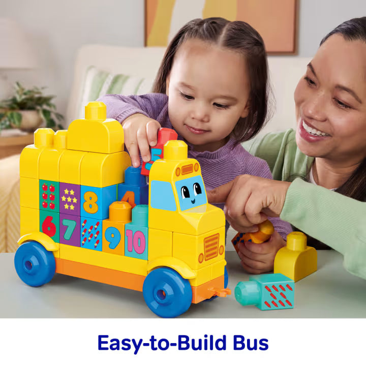 MEGA BLOKS - Build & Count Bus 45-Piece Set