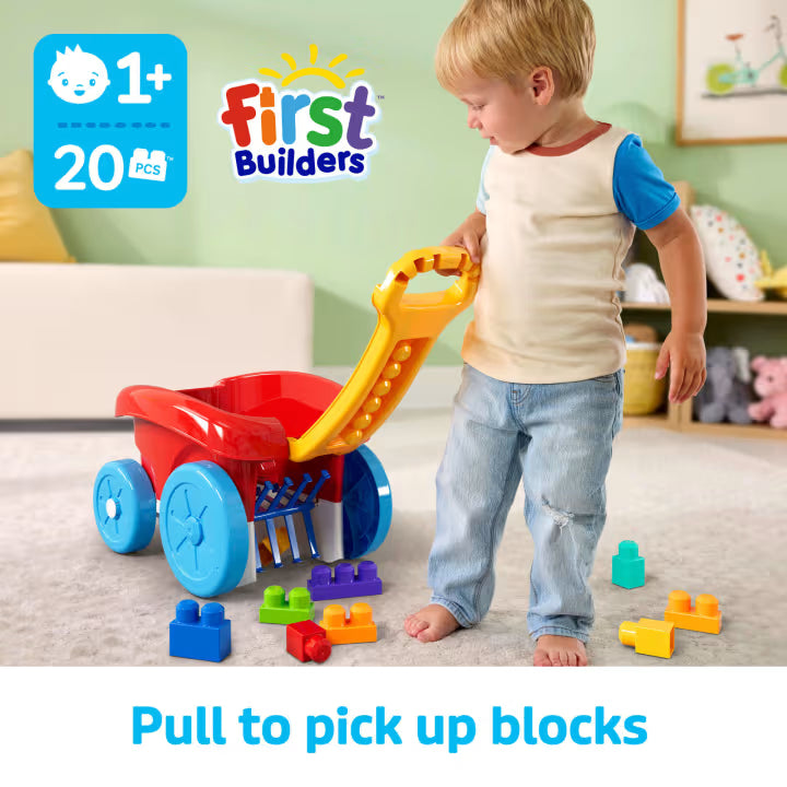 MEGA BLOKS - Chariot à blocs, ensemble de 20 pièces