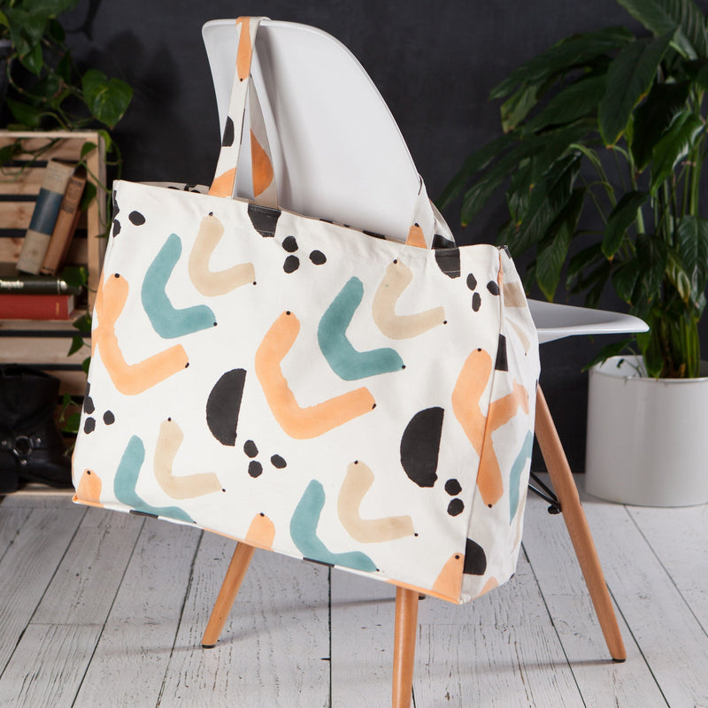 Danica Studio - Echo Block Print Large Tote Bag