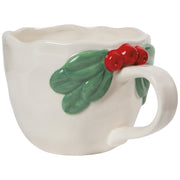 Jubilee - Christmas Sculpted Mug - Mistletoe White