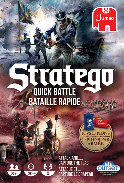 Jumbo Stratego Quick Battle bilingual box front, item 82136