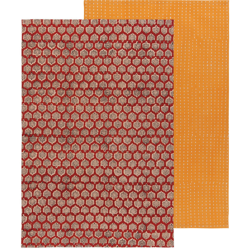Danica - Field Block Printed Dishtowel Set of 2