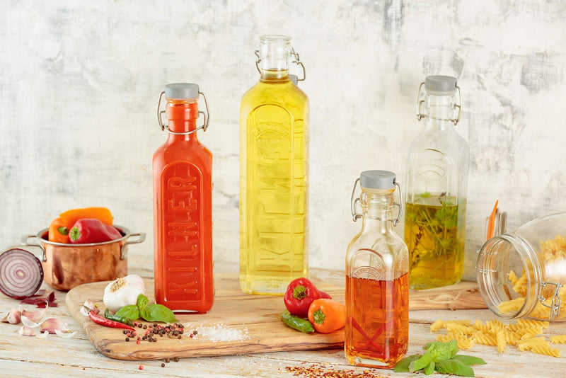 Kilner Square Clip-Top Bottle | 330 or 600 mL — 600 mL