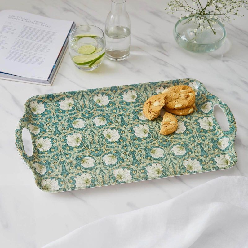 William Morris & Co - Lge Mel Hndld Tray 18.9 × 11.6 in