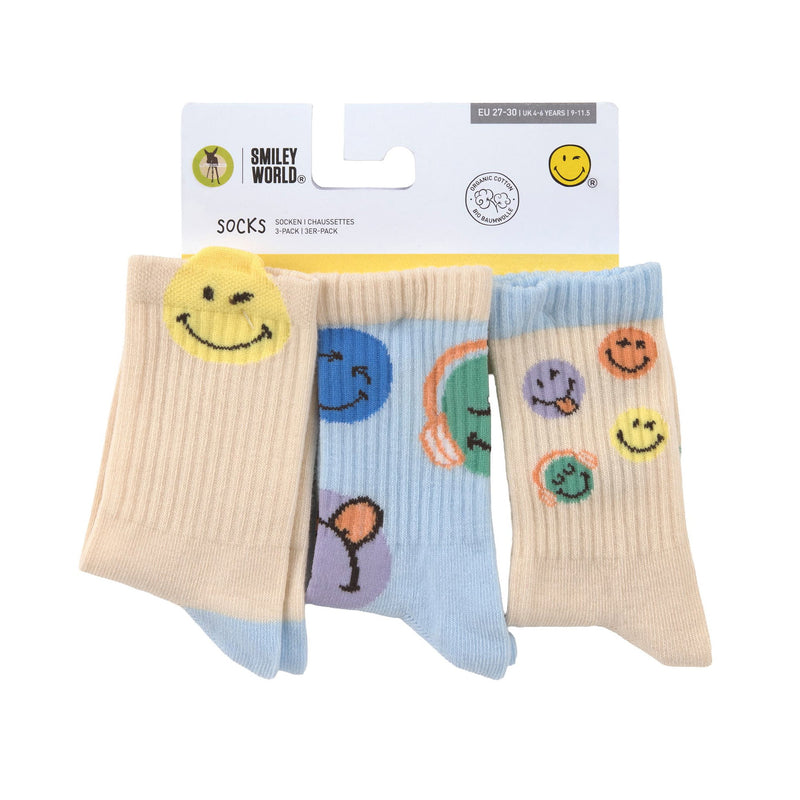Lassig - Socks 3 pcs SmileyWorld® Blue