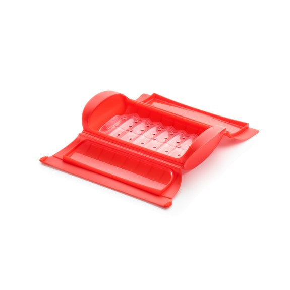 Lékué - Steam Case With Draining Tray Red Serves 1-2