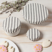 Heirloom - Ticking Stripe Mini Bowl Cover Set of 3 - lifestyle