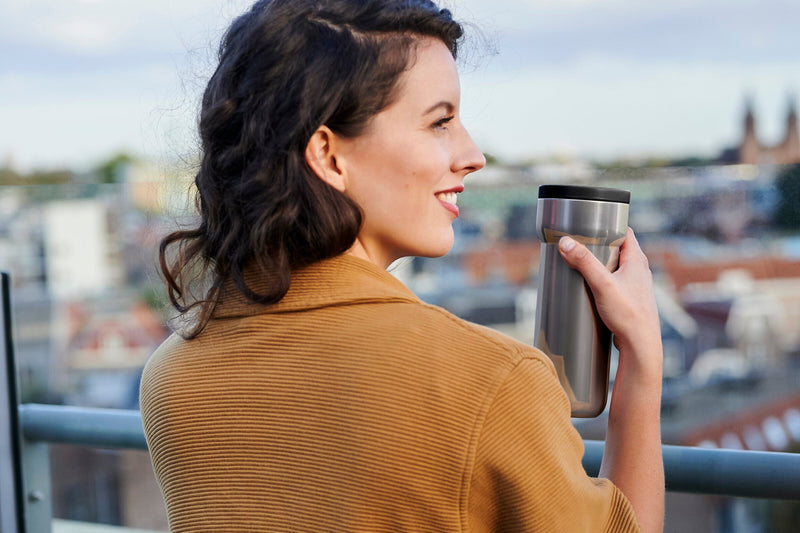Mepal Ellipse Insulated Travel Mug, 475 mL - Nordic Denim - lifestyle view 2