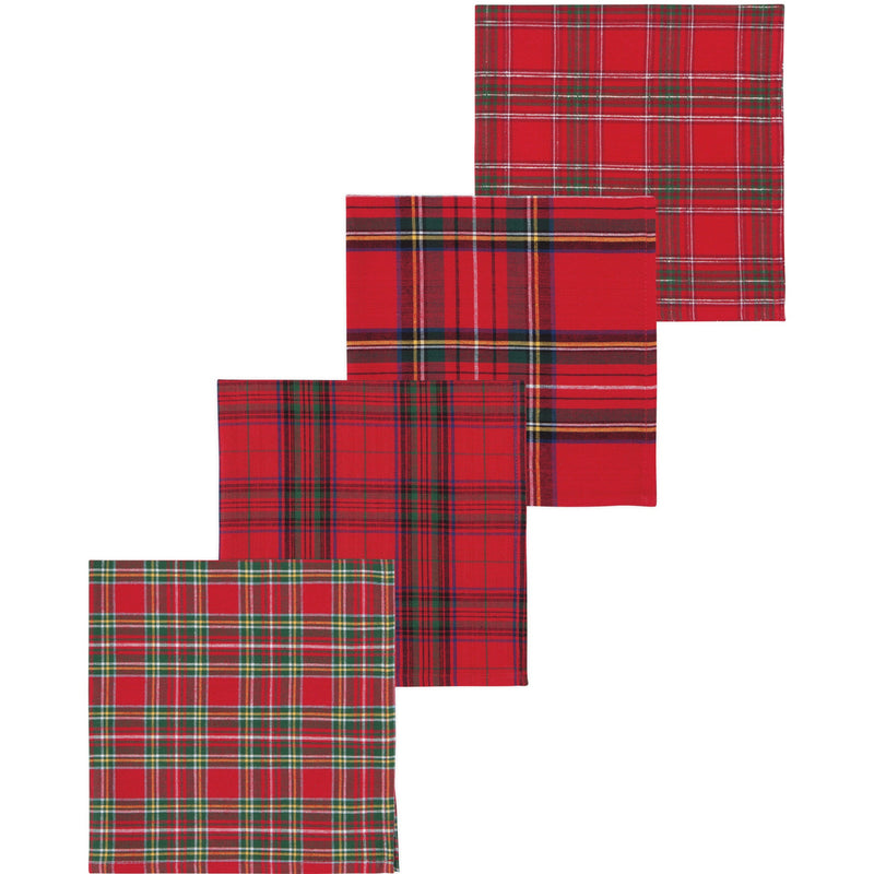 Now Designs - Christmas Plaid Napkins Set of 4