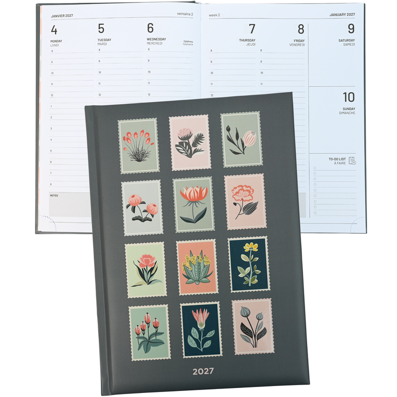 Pierre Belvedere - Annual Agenda 2027- Medium- 1 W/2P- Vintage Flora