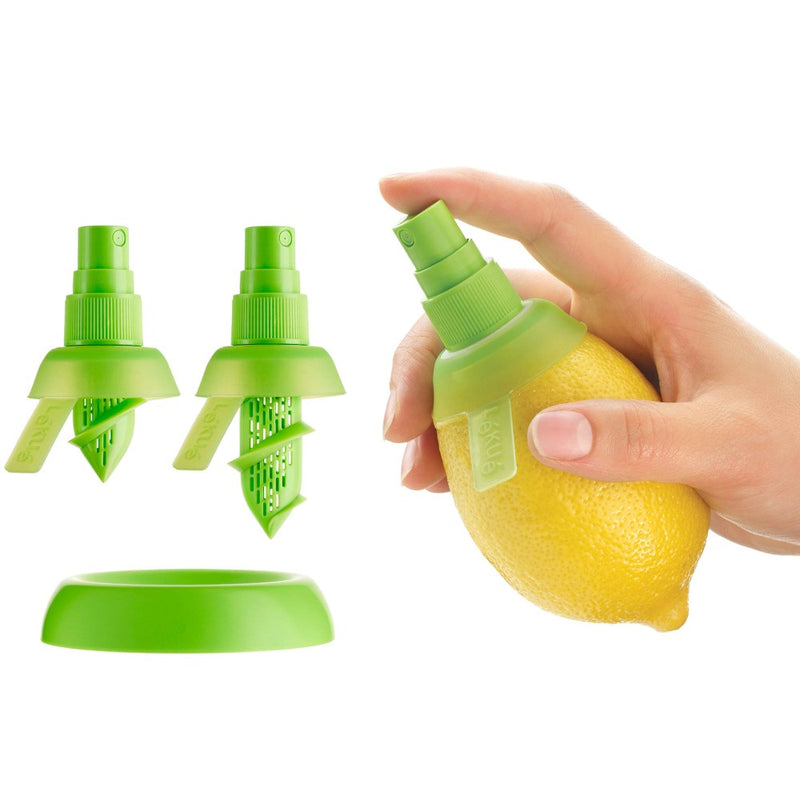 Lékué - Citrus Lemon Fruit Mist Spray Green Set of 2, BPA Free