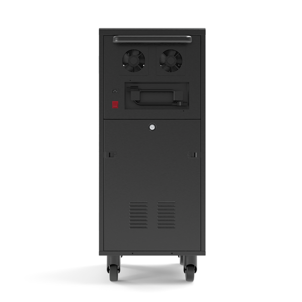 Luxor – 30-Device USB-C Laptop Charging Cart with Locking Door and Fans | Black
