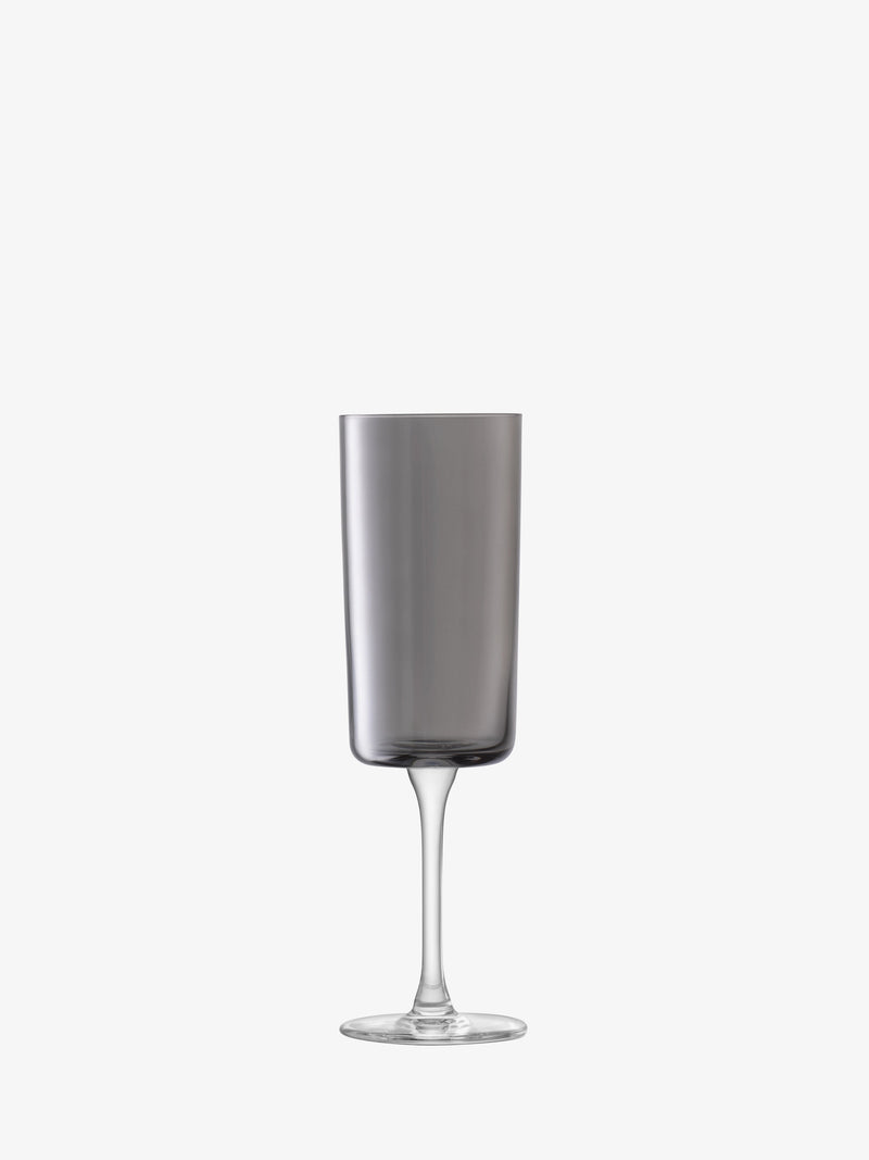 LSA - Lunar Champagne Flute 210ml x 2 Home & Kitchen