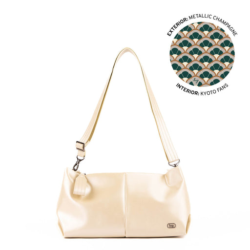 LUG - Half Plunge Satin Luxe VL Crossbody Bag Luggage & Bags METALLIC CHAMPAGNE 2