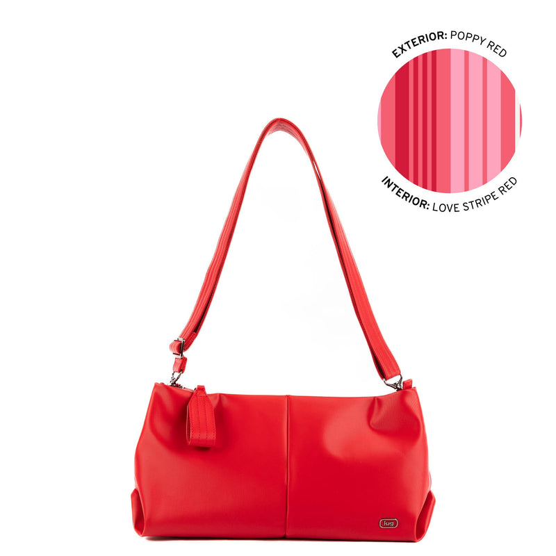LUG - Half Plunge Satin Luxe VL Crossbody Bag Luggage & Bags POPPY RED
