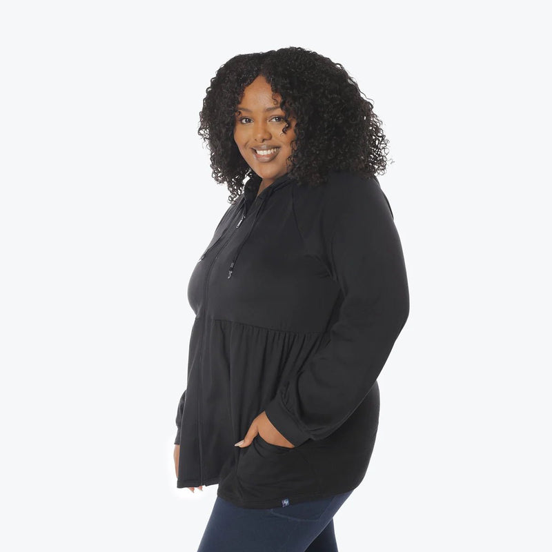 LUG - Veste zippée en jersey brossé Shimmy