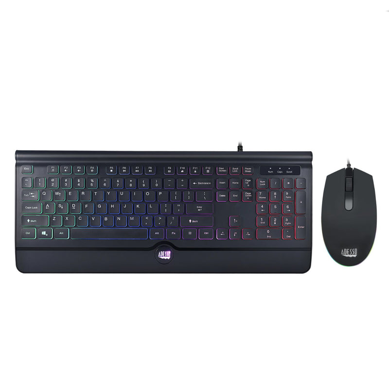 Adesso EasyTouch 137CB black illuminated gaming keyboard and mouse combo