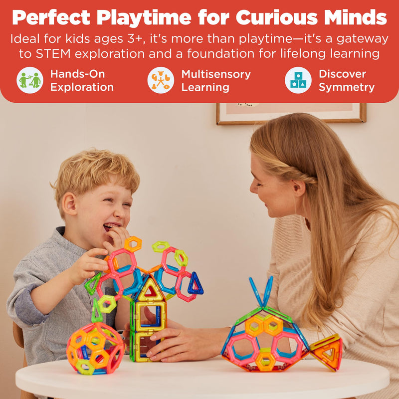 Magformers Challenger 30-Piece Set – parent and child building