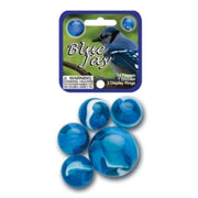 Mega Marbles - Blue Jay Glass Marble Game Net (25-Piece) - themed pack and marble design