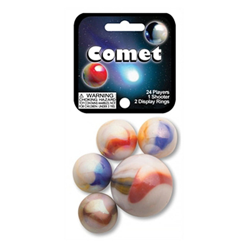 Mega Marbles - Comet Glass Marble Game Net (25-Piece) - themed pack and marble design
