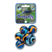 Mega Marbles - Dragonfly Glass Marble Game Net (25-Piece) - themed pack and marble design