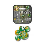 Mega Marbles - Jungle Glass Marble Game Net (25-Piece) - themed pack and marble design