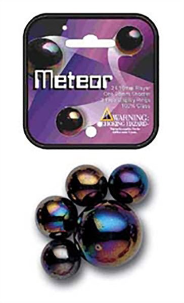 Mega Marbles - Meteor Glass Marble Game Net (25-Piece) - themed pack and marble design