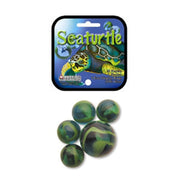 Mega Marbles - Sea Turtle Glass Marble Game Net (25-Piece) - themed pack and marble design