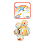 Mega Marbles - Unicorn Glass Marble Game Net (25-Piece) - themed pack and marble design