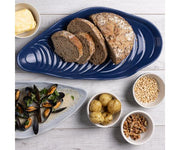 Mason Cash Nautical Shell Serving Platter, Navy – gallery view