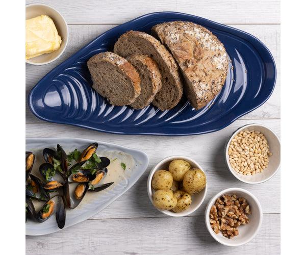 Mason Cash Nautical Shell Serving Platter, Navy – gallery view