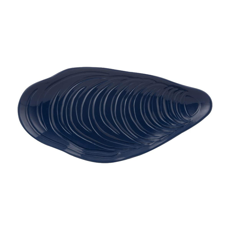 Mason Cash Nautical Shell Serving Platter, Navy – gallery view