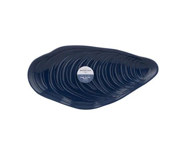 Mason Cash Nautical Shell Serving Platter, Navy – gallery view