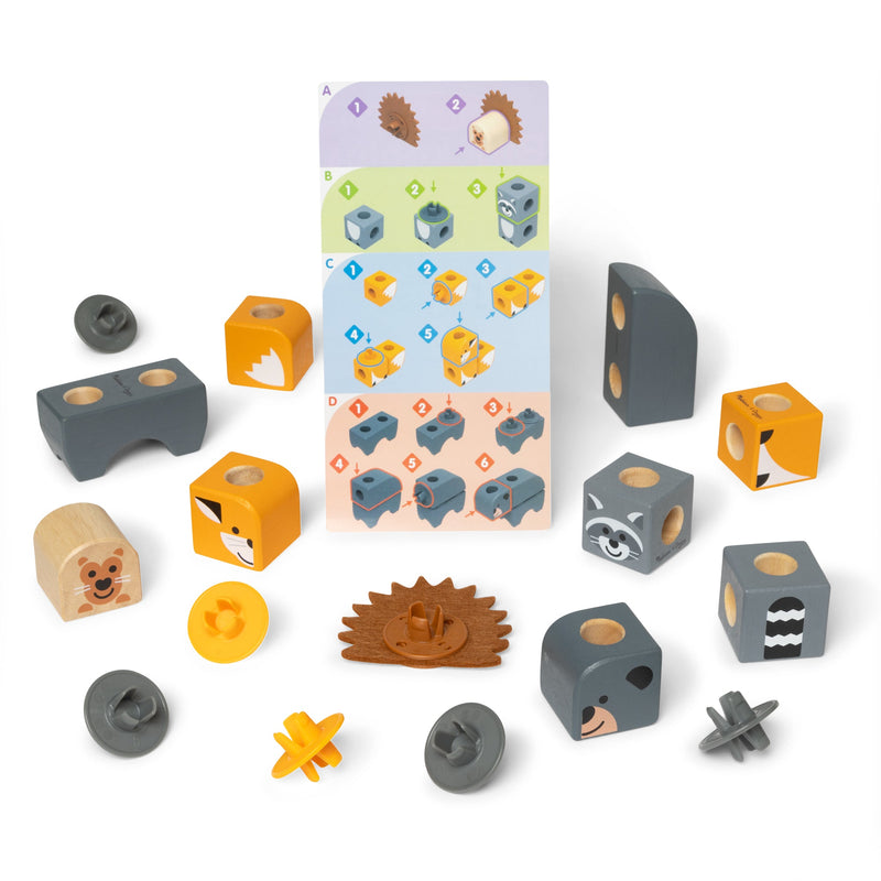 Melissa & Doug - Blockables Woodland Creatures Play Set - 16 Pieces - play and product details