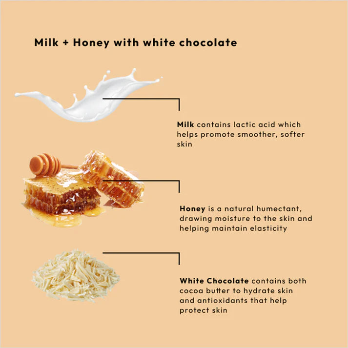 BCL Spa - Sugar Scrub Milk Honey + White Choco | 16 oz