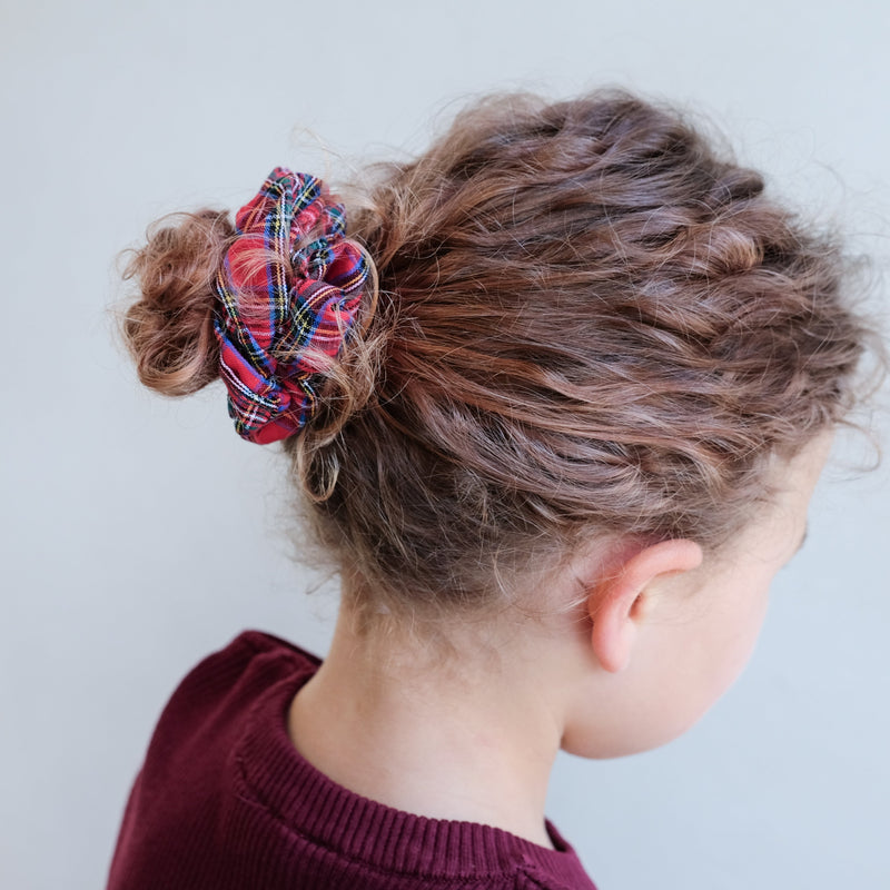 Mimi & Lula Giant Tartan Scrunchies (2-Pack) - detail or styling view; other accessories shown are not included