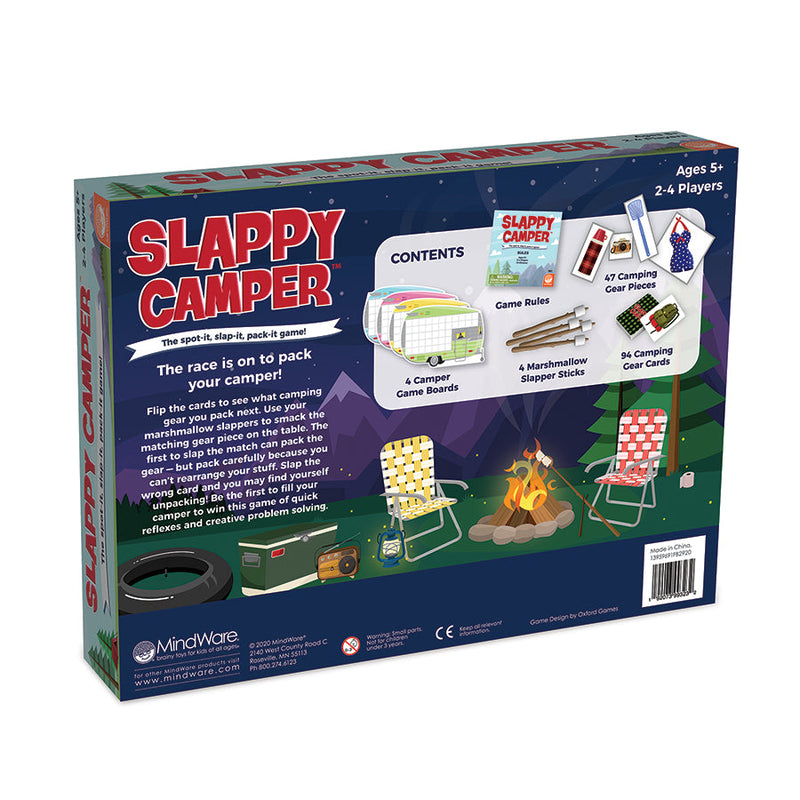 MindWare Slappy Camper — back of package