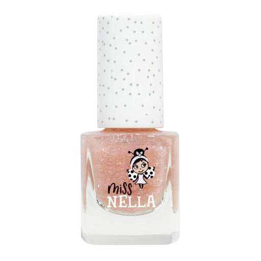 Miss Nella - Peel Off Nail Polish | Abracadabra Pink Glitter Top Coat - 