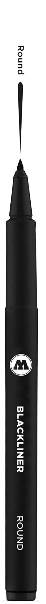 MOLOTOW BLACKLINER Round Tip Marker - Black - gallery image