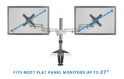 Mount-It! MI-732 Articulating Dual Monitor Desk Mount – Silver – gallery detail 3