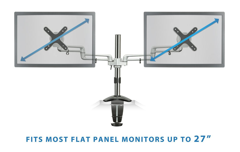 Mount-It! MI-732 Articulating Dual Monitor Desk Mount – Silver – gallery detail 3