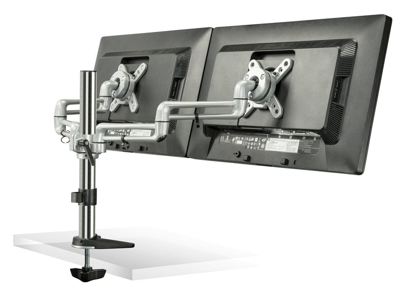 Mount-It! MI-732 Articulating Dual Monitor Desk Mount – Silver – gallery detail 2